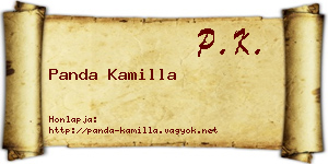 Panda Kamilla névjegykártya